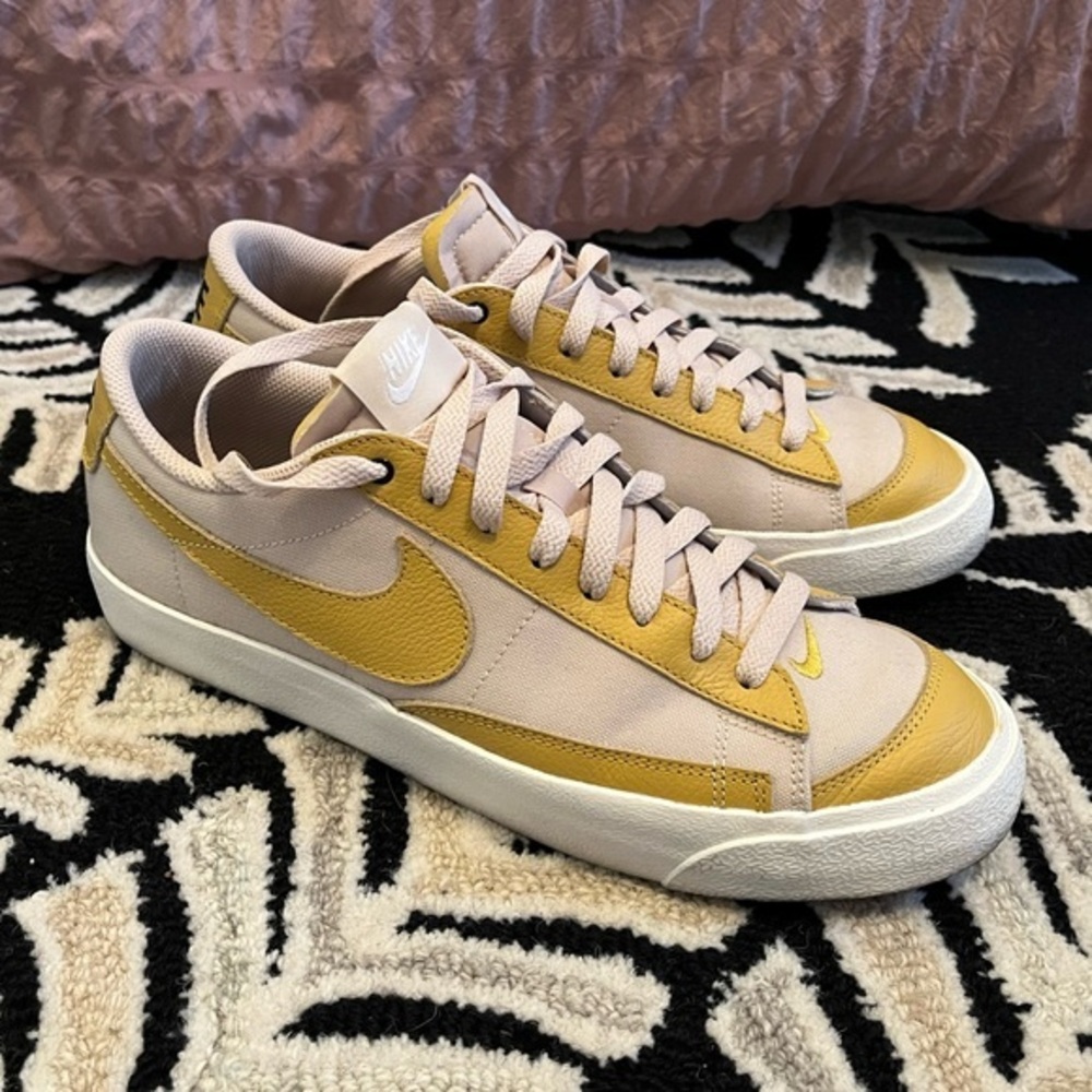 Men’s Custom Nike Sneakers - White and Gold